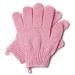 Exfoliating Gloves - Natural Bamboo Shower Gloves - Bath and Body Exfoliator Mitts - Scrubs Away Ingrown Hair and Dead Skin - Eco Microfibre Bath Glove (Pink)