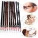 Mikinona Black Colored Pencils 10pcs Eyebrow Pencil Makeup Tools Brow Pencil and Brush Eyebrow Drawing Tools Girl Pretty Spool - Buy Online on GoSupps.com