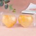 Artistone Citrine Crystal Heart Shape Worry Stone Hand Carved Pocket Gem Heart Stone Chakra Reiki Balancing for Yoga Collection Mental Healing Meditation Decor - Buy Online on GoSupps.com