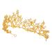 Vofler Gold Crown: Baroque Vintage Dragonfly Flower Tiara for Women - Bridal Queen Princess Headpiece with Coral Crystal Rhinestones - Buy Online on GoSupps.com