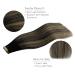 Premium If-of-hearted Tape Extensions - 20PCs 55cm Balayage Natural Black to Hellblond Remy Real Hair - Invisible Skin Weft 22 Inch Silky Straight - Buy Online on GoSupps.com