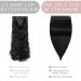 SEGO Hair Part Clip in Extensions - Real Thick Human Hair #1 Smooth Black 1 Tresse 5 Clips 18 (45cm) 90g - Buy Online on GoSupps.com