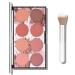 KYDA 8 Colors Face Blush Palette,Light Luxury Blush Palette Matte Blush Powder Bright Shimmer Face Blush,Contour and Highlight Blush Palette with Brush, by Ownest Beauty