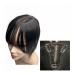 Bangs Clip in Bangs Transparent Swiss Lace Human Hair Bangs Clip In Fringe Hairpieces Extension For Women Breathable Remy Hair Bangs for Women Curved Bangs for Daily Wear (Color : 9x11 Natural blac 9x11 Natural black