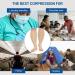 Buy Plus Size Compression Socks (S-7XL) 20-30 mmHg - Wide Calf Open Toe Support for Circulation Varicose Veins & Edema - USA Shipping Available - Buy Online on GoSupps.com