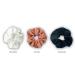 Josei 3pc Pure Silk Hair Scrunchies Set in Black, White & Pink with Rhinestones - Elastic Hair Bands for Women & Girls - Buy Online on GoSupps.com