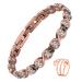 Jecanori Copper Magnetic Bracelets for Women Copper Magnetic Wristband and Magnetic Rings with Strength Magnets(3800 Guass Each) Adjustable Size Brazaletes&Jewellry Gift Box Infinite-crystal