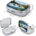 Krka River Waterfalls Pill Box 2 Compartment Decorative Organizer | Portable Metal Medicine Case for Pocket & Purse - Buy Online on GoSupps.com