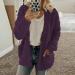 Hanxiulin Women's Fleece Plush Jacket - Warm Fluffy Oversized Winter Coat with Zipper - Long Quilted Parka in Purple - Buy Online on GoSupps.com