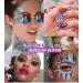 GL-Turelifes Mermaid Chunky Glitter Gel 30ml - Chameleon Glitter for Face, Body, Hair, Nails - Festival Cosmetic with Polarized Sequins - Blue Purple Eyeshadow - Buy Online on GoSupps.com