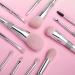 Professional Makeup Brush Set - 11pcs Luxury Silver Glitter Kit | Vegan Soft Synthetic Hair | Gift Box for Girls - Buy Online on GoSupps.com