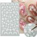 5D Embossed Flower Nail Art Stickers - Colorful Spring Summer Decorations for DIY Nails - Buy Online on GoSupps.com