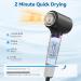 TQQ Hair Dryer 200 Million Negative Ionic Hairdryer 110 000 RPM High Speed Brushless Motor Blow Dryer for 2min Fast Drying 57dB Low Noise Travel Hairdryers for Women and Men - Buy Online on GoSupps.com