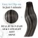 Runature Clip-in Hair Extensions - Real Black Ombre 55cm 120g Human Hair 7Pcs Set - #1B/Silver Premium Quality - Buy Online on GoSupps.com
