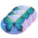 3-Pack Cleaning Kitchen Sponges Oval Oil Painting of Blue Butterfly Kitchen Cellulose Dishwashing Wood Pulp Cotton one sizex3 Blue