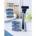 7-Blade Manual Safety Razor for Men & Women - 6-Layer Stainless Steel Blades Replaceable Shaver Head - Black - Buy Online on GoSupps.com