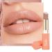 Oulac Nude Moisturising Lipstick - Lip Balm Tinted Keep Lips Hydrated Peach Nourishing Lip Care Satin Finish Creamy Texture Highly Pigmented With Shea Butter Vegan Gluten-free SG02 Bodylicious SG02 Bodylicious (Peachy nude)