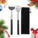 2 Pack Portable Extendable Back Scratcher - Stainless Steel Telescoping Massager with Carrying Bag (Black) - Buy Online on GoSupps.com