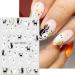 JMEOWIO 9 Sheets Halloween Nail Art Stickers Decals Self-Adhesive White Star Nail Supplies Nail Art Design Decoration Accessories - Buy Online on GoSupps.com