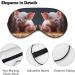 Buy Outdoor Light-Blocking Eye Mask - Cute Pig Print Polyester for Travel | Multi-Functional Travel Eye Mask - Buy Online on GoSupps.com
