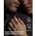 Jeracol Lymphatic Drainage Magnetic Copper Rings - 2 Pcs Love Heart Design, Adjustable Size | Women's Pure Copper Magnetic Rings with Strong Magnets - Gift Box Included - Buy Online on GoSupps.com