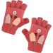 Kids Puppy Flip Top Half Finger Gloves for 3-8 Yrs - Puppy/Red - Buy Online on GoSupps.com