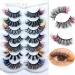 AMSDCN Luxury 3D Colored False Eyelashes Wholesale - 7/4 Pairs Dramatic and Colorful Mink Lashes (E02) - Buy Online on GoSupps.com