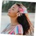 Gogogmee Flower Hairpin Flower Hairclip Sea Star Hair Pins Plumeria Flower Hair Clips Mermaid Hair Clips for Beach Hair Clip Hair Accessories for Cute Hair Accessories Fabric - Buy Online on GoSupps.com