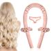 Heatless Hair Curlers for Long Hair, Heatless Curls for Sleep, No Heat Curling Rod Headband, Hair Rollers with Clip and Scrunchie, Overnight Hair Curlers, Hair Curling Ribbon, Satin Heatless Curling Set(Pink)
