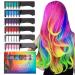 Qivange Hair Chalk Comb, 6 Pcs Temporary Non-Toxic Hair Coloring for Kids, Ideal Christmas Birthday Party Gifts for Girls Boys for Age 4 and Plus 6 pcs hair chalk comb 6 Count (Pack of 1)