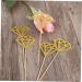 100pcs Wedding Birthday Diamond Decor Cake Insert Card Golden medium - Buy Online on GoSupps.com