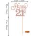 Pack of 24 21 Cupcake Toppers Glitter Happy 21st Birthday Cake Toppers Number 21 Eightteen Sweet 21 Birthday Wedding Anniversary Party Cake Decorations Accessories Rose Gold - Buy Online on GoSupps.com