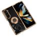 Tivenfezk nadoli for samsung galaxy z fold 4 astronaut hidden stand shell caricature ultra thin coating galvanized 360 ring stand soft silicone scratch -resistant cell phone cover protective cover samsung galaxy z fold 4 black