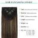 Shop Doores Clip-In Hair Extensions | Balayage Natural Black to Chestnut Brown | 50cm Remy Eechhaar | 120g 7 Pieces - Buy Online on GoSupps.com