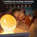 Buy Togaga Light Alarm Clock - Sunrise Sunset Simulation Dual Alarms 11 Colors & 7 Natural Sounds - Perfect Bedside Lamp for Adults - Buy Online on GoSupps.com