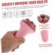 ABOOFAN Massage Roller - Body Care Tool for Back and Hair Growth | Manual Percussion Massager | Slim Waist | 14.5x7.5cm | Pink - Buy Online on GoSupps.com