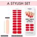 MOYOU LONDON Semi Cured Gel Nail Wraps - 20 Pcs Salon-Quality Manicure Set in Red Ridding Hood Shade - Buy Online on GoSupps.com