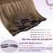 Buy Laavoo Clip-In Hair Extensions - Ombre Brown Balayage - Real Human Hair 30cm 70g #8/16/8 - Premium Quality Clips - Buy Online on GoSupps.com