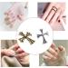 60PCS Cross Nail Art Charms Metal 3D Punk Ornaments for Manicure - DIY Nail Decoration Supplies in Bronze & Antique Silver - Buy Online on GoSupps.com