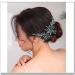 Green Hair Comb Wedding Hair Pieces Rhinestone Hair Accessories for Brides Bridesmaid Emerald Green Hair Vine Comb for Women and Girls Prom Party Festival Handmade Hair Clip(Sliver) - Buy Online on GoSupps.com