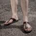 Harssidanzar Men's Orthotic Arch Support Flip-Flops, Snakeskin Design, Size 11 - Buy Online on GoSupps.com