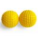 2x DBT skills hedgehog ball |Magnetic high stress acupressure ball |For stress relief or massage |against tension and for more mobility and concentration (yellow matt) yellow matt 47 mm