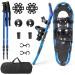 Costway 21 ''/ 25 ''/ 30 '' snowshoes snowshoes set with climbing aid all -round 4 in 1 for children and adults from aluminum including carrying bag Marineblau 25 ''