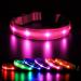 Masbrill luminous band Dogs Charging LED dog collar luminous 3 flashing lights waterproof adjustable Illuminated safety collar for small medium large dogs pink XS XS (25-35cm/9.8-13.8inch) pink)