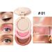 RoseFlower 3-in-1 Highlighting Blush & Contour Palette | Portable Concealer Set for All Skin Types | Makeup Gift for Girls & Women - Buy Online on GoSupps.com