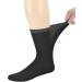 Yomandamor Men's Bamboo Diabetic Socks - Seamless Toe, Mid-Calf, 6 Pairs, L Size 10-13 - Black - Buy Online on GoSupps.com