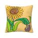 YYHHAOFA Sunflower Seeds and Sunflowers Pattern Universal Pillowcase for All Seasons 20"x20" : Soft and Comfortable Suitable for car Sofa Black 20"x20"