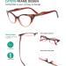 Eyekepper Cateyes Women's Reading Glasses - Red-Transparent 2.50 | Stylish & Comfortable International Shipping - Buy Online on GoSupps.com