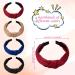 4 Pieces Headbands for Women Boho Wide Knot Hair Band Elastic Hair Hoop Plain Elastic Head Wrap Vintage Style Fabric Hair Band Accessories for Women and Girls - Buy Online on GoSupps.com
