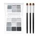 Kyda 9 Colors Smoky Makeup Eye Shadow Palette - Dark Gray & Black Punk Colors Pearl Gloss & Matte Cement Gray Eyeshadow with Brush - International Shipping Available - Buy Online on GoSupps.com